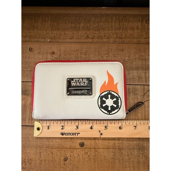 Loungefly Star Wars Wallet Womens Incinerator Trooper Zip Around Faux Leather - Picture 6 of 7